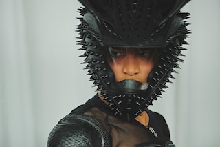 Philipp Plein AW15 Biker Black Menswear Mesh Helmet Spikes