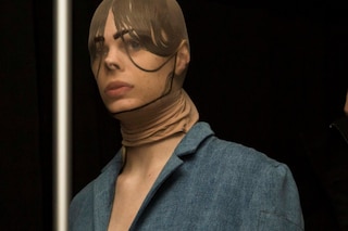 Hood By Air AW15 Dazed backstage womenswear pantyhose blazer
