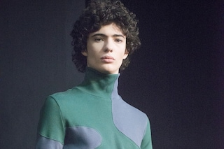 Krisvanassche AW15 Mens Green And Blue Patch Turtleneck 