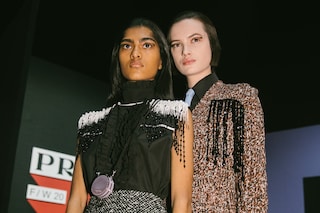 Backstage at the Prada AW20 fashion show 5