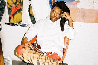 Karl Jouanni wearing the Skytop V in his studio