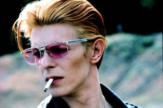 Bowie on the set of The Man Who Fell to Earth
