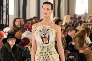 Schiaparelli snow leopard couture
