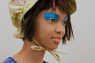 Jeremy Scott AW15, womenswear, Dazed backstage, bonnet