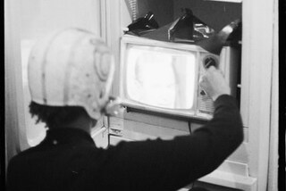 Basquiat in helmet