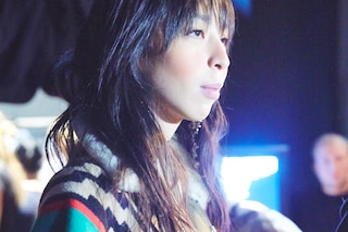 Dsquared2 AW15 Dazed backstage Womenswear tribal knit