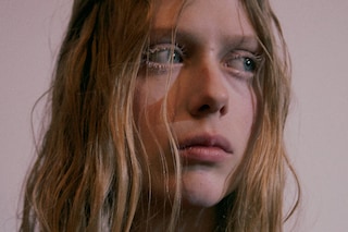 Marques’Almeida AW15 Womenswear White Eyelashes Sheer Red