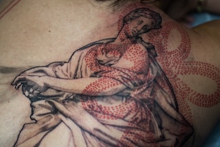 Blast over tattoos
