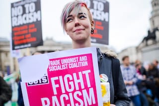 Anti-racism demonstration London UK