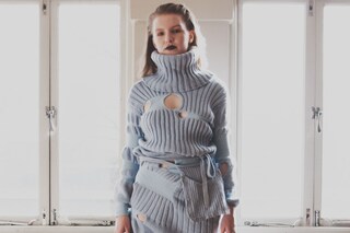 Helen Lawrence AW15 Womenswear Dazed deconstructed hole knit