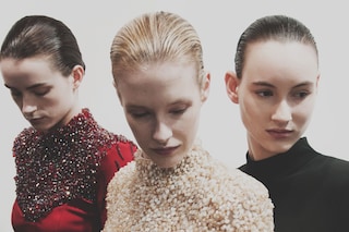 H by Hakaan Yildirim AW15 Womenswear Dazed backstage beads