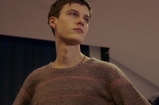 Paul Smith AW15 sweater knit pattern wool orange beige