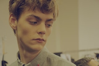 MSGM AW15 arrow print shirt, Menswear, Dazed backstage