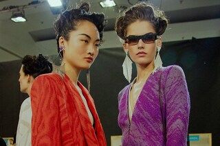 Missoni AW15 Womenswear Dazed backstage red blazer glasses