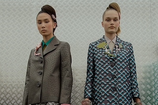 Prada AW15, Dazed backstage, Milan, Womenswear, suits