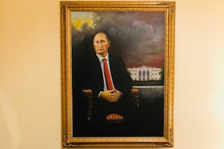 Portrait of Vladimir Putin by Brian Whiteley
