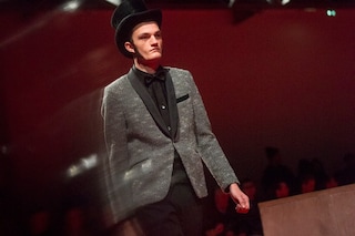 Junya Watanabe AW15 Top Hat Textured Dinner Jacket Bow Tie