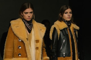 Coach AW15 Shearling Zips Leather Womenswear Neck Scarf Coat