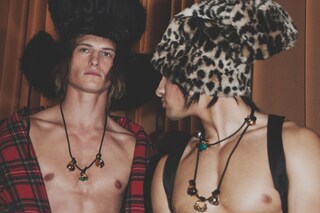 Backstage at Moschino Mens AW15