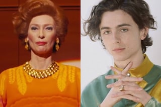 Tilda Swinton and Timothee Chalamet
