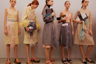Backstage at Prada SS17 MFW Dazed
