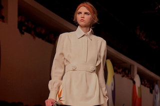 Fendi AW15, Womenswear, Dazed, Cream Blouse, Patchwork