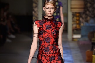 Erdem AW15, Evening Dress, Floral, Ostrich Feathers