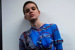 Backstage at the AW20 Central Saint Martins MA fashion show