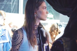 Dsquared2 AW15 Dazed backstage Womenswear tribal tattoos