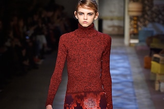 Erdem AW15, Floral, Ostrich Feathers, Sheer, Ribbed Knitwear