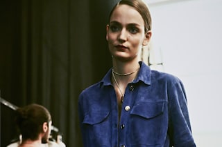 Backstage at Trussardi SS15