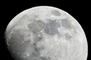 Moon and International Space Station