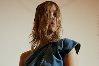 Marques’Almeida AW15 Womenswear Asymmetric Denim Top Fringe