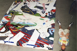 Evgenij Kozlov in his studio
