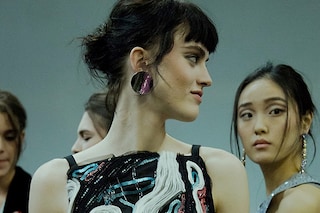 Giorgio Armani AW15 Dazed backstage Womenswear embroidered