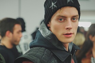 Philipp Plein AW15 Snakeskin Menswear Hood Biker Black Milan