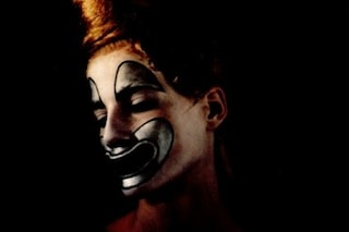 Alexander McQueen&#39;s sad clowns backstage for AW01