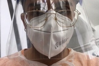 coronavirus makeup artist protection face mask shield 