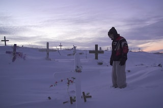 Andy at the local cemetery at sunset