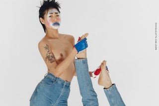 eckhaus latta denim ss18 campaign hanna moon clown 