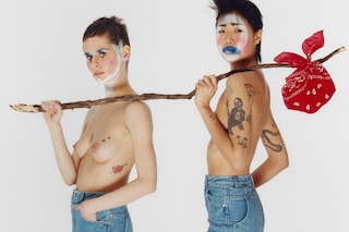 eckhaus latta denim ss18 campaign hanna moon clown 