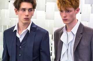 Backstage at Maison Martin Margiela AW14