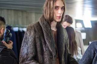 Backstage at Maison Martin Margiela AW14