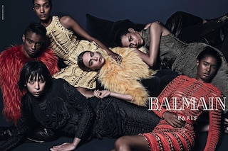 Balmain AW14 campaign Binx Walton Kayla Scott Ysaunny Brito
