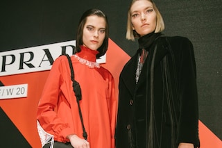 Backstage at the Prada AW20 fashion show 6
