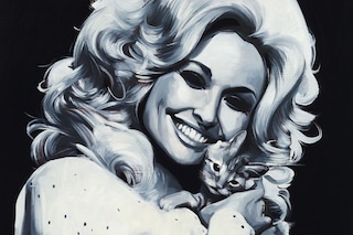 Sam McKinniss, “Dolly Parton with kitten” (2021)