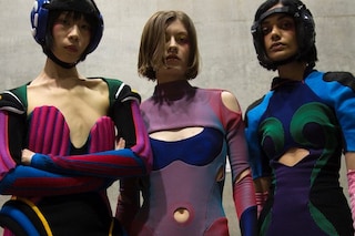 Backstage at the AW20 Central Saint Martins MA fashion show