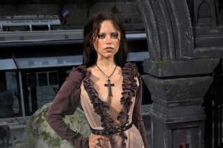Jenna Ortega wearing Vivienne Westwood in Paris