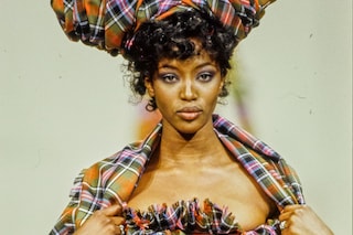 Naomi Campbell models in Vivienne Westwood AW9