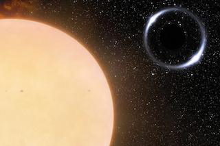 An artist’s impression of Gaia BH1 and its companion star